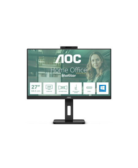 AOC | Monitor | Q27P3CW | 27 " | IPS | QHD | 16:9 | 75 Hz | 4 ms | 2560 x 1440 | 350 cd/m² | HDMI ports quantity 2 | Black