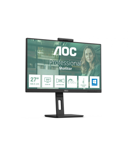 AOC | Monitor | Q27P3CW | 27 " | IPS | QHD | 16:9 | 75 Hz | 4 ms | 2560 x 1440 | 350 cd/m² | HDMI ports quantity 2 | Black