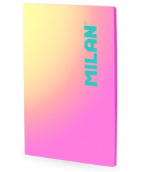 Sąsiuvinis MILAN Sunset, A4, 48 lapai, langeliais, rožinės spalvos