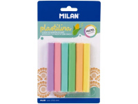 Plastilinas MILAN, apvalus, 6 pastelinių spalvų, 70 g