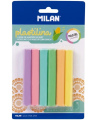 Plastilinas MILAN, apvalus, 6 pastelinių spalvų, 70 g