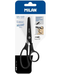 Žirklės vaikams MILAN Shadow, 13,4 cm, juodos spalvos