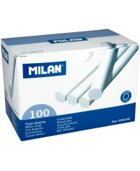 Mokyklinė kreida MILAN, apvali, baltos spalvos, 100 vnt.