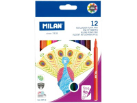 Flomasteriai MILAN, 12 spalvų