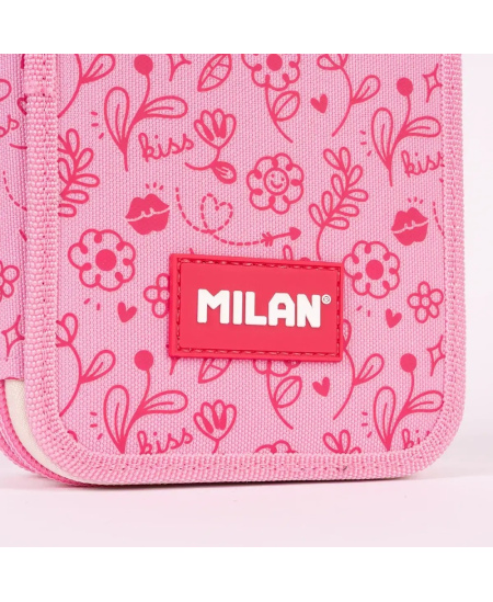 Penalas MILAN Flowicorn, dviejų skyrių, užpildytas, rožinės spalvos
