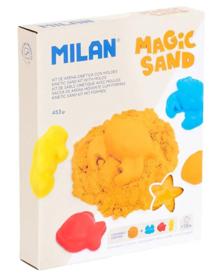 Kinetinis smėlis MILAN, su formelėmis, 453 g