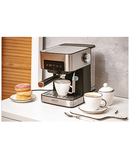 Camry Espresso and Cappuccino Coffee Machine CR 4410 Pump pressure 15 bar, Built-in milk frother, Drip, 850 W, Black/Stainless s