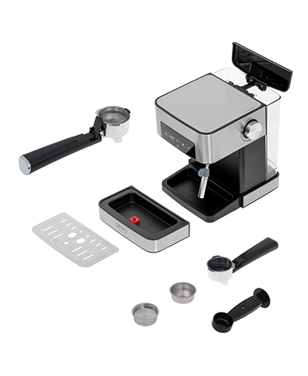 Camry Espresso and Cappuccino Coffee Machine CR 4410 Pump pressure 15 bar, Built-in milk frother, Drip, 850 W, Black/Stainless s