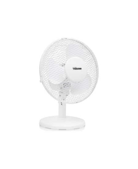 Tristar Desk fan VE-5721 Diameter 23 cm, White, Number of speeds 2, 30 W, Oscillation