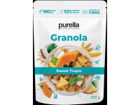 Granola PURELLA, su bananais, ananasais, kokosais ir papajomis, 300 g