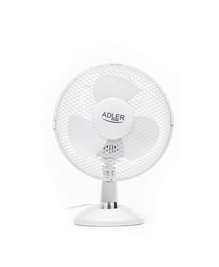 Adler | AD 7302 | Desk Fan | White | Diameter 23 cm | Number of speeds 2 | Oscillation | 22 W