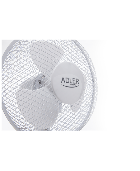 Adler | AD 7302 | Desk Fan | White | Diameter 23 cm | Number of speeds 2 | Oscillation | 22 W