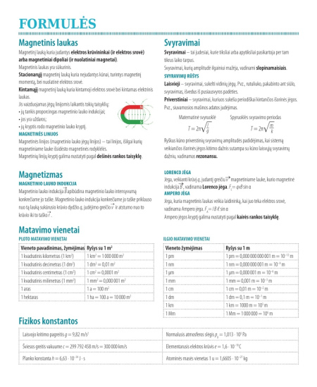 Formulių sąsiuvinis langeliais DISCO,  5-12 kl., fizika, 38 lapų, 70 gms