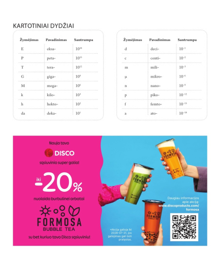 Sąsiuvinis pagalbininkas linijomis DISCO,  5-12 kl., su formulėmis, fizikai, 32 lapų, 70 gms