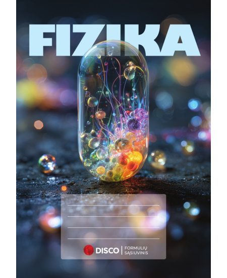 Formulių sąsiuvinis langeliais DISCO, 9-12 kl., fizika, 50 lapų, 70 gms