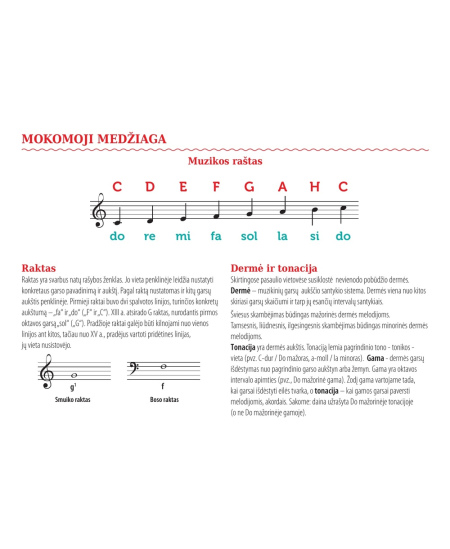 Formulių sąsiuvinis penklinėmis DISCO, 1-12 kl., muzika, 12 lapų, 70 gms