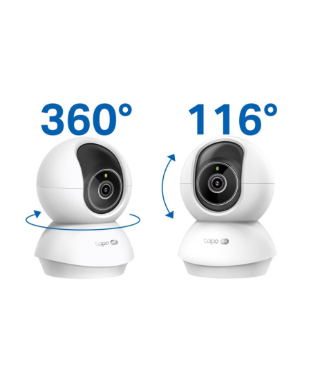 TP-LINK | Tapo C250 | Pan/Tilt AI Home Security Wi-Fi Camera | PTZ | 8 MP | 4mm/F1.6 | H.265 | MicroSD Card up to 512 GB