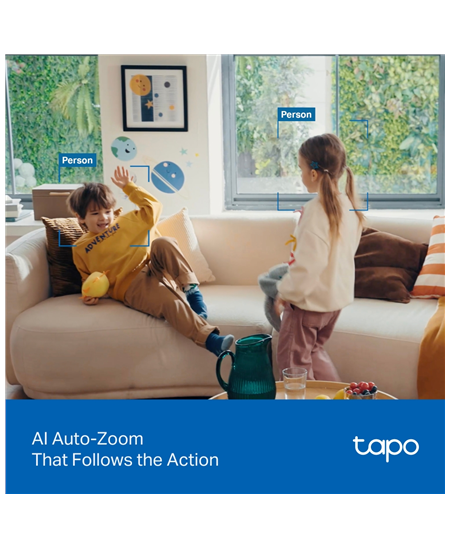 TP-LINK | Tapo C250 | Pan/Tilt AI Home Security Wi-Fi Camera | PTZ | 8 MP | 4mm/F1.6 | H.265 | MicroSD Card up to 512 GB