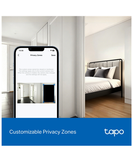 TP-LINK | Tapo C250 | Pan/Tilt AI Home Security Wi-Fi Camera | PTZ | 8 MP | 4mm/F1.6 | H.265 | MicroSD Card up to 512 GB