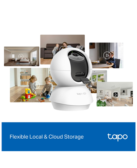 TP-LINK | Tapo C250 | Pan/Tilt AI Home Security Wi-Fi Camera | PTZ | 8 MP | 4mm/F1.6 | H.265 | MicroSD Card up to 512 GB