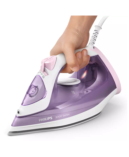 Philips | DST3010/30 3000 Series | Steam Iron | 2000 W | Water tank capacity 300 ml | Continuous steam 30 g/min | Purple/White
