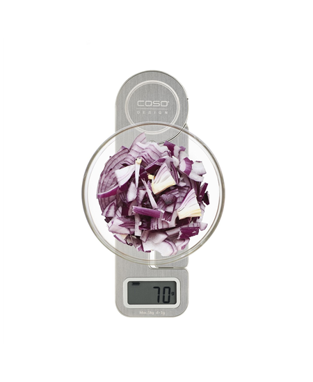 Caso Scales KitchenEcostyle Batteryless usage, Graduation 1 g, Maximum weight (capacity) 5 kg, Display type LCD, Stainless steel