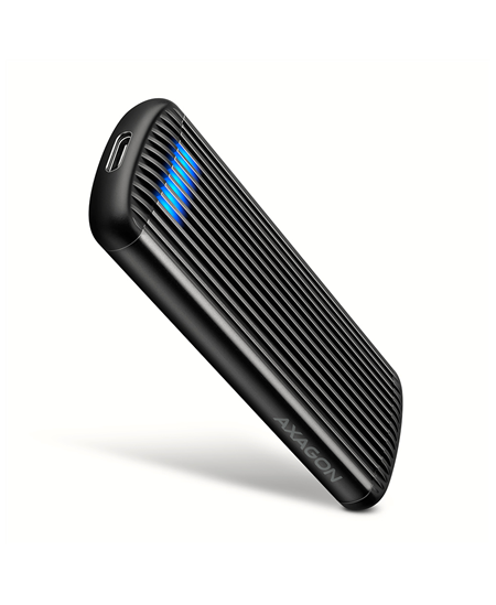 AXAGON USB-C 10Gbps M.2 NVMe SSD Enclosure, Screwless, RIBBED Aluminum | EEM2-SC
