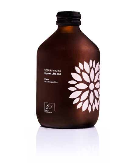 Gaivusis arbatos gėrimas VIGO Kombucha LT-EKO-001, BIO Rožė 330ml