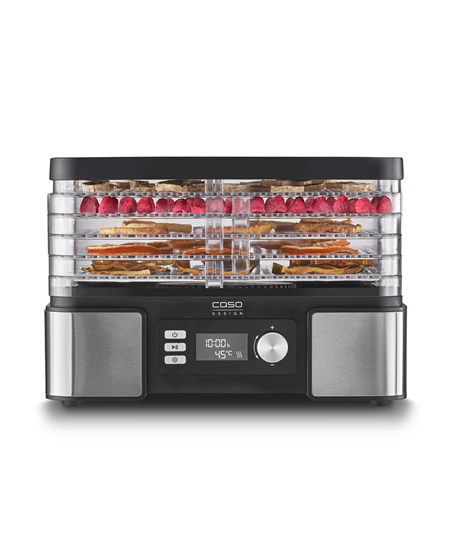 Caso | Food Dehydrator | DH 450 | Power 370-450 W | Number of trays 5 | Temperature control | Integrated timer | Black/Stainless