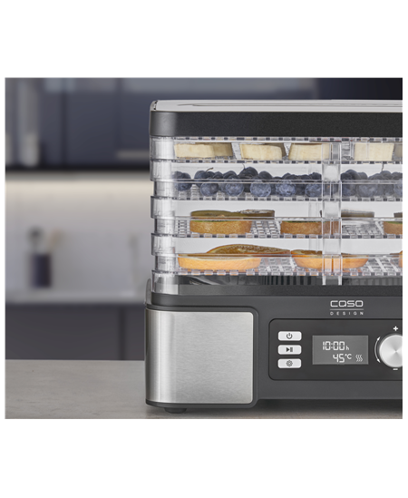 Caso | Food Dehydrator | DH 450 | Power 370-450 W | Number of trays 5 | Temperature control | Integrated timer | Black/Stainless
