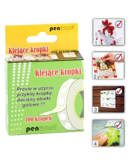 Dvipusės lipnios pagalvėlės rulonėlyje PENWORD, 100 vnt.