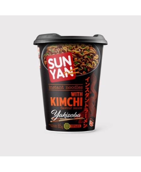 Greitai paruošiami makaronai SUN YAN Kimchi skonio, indelyje, 85g