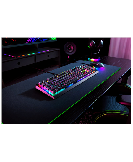 Razer | Mechanical Gaming Keyboard | BlackWidow V4 X | Mechanical Gaming Keyboard | Wired | US | Yellow Mechanical Switches (Lin