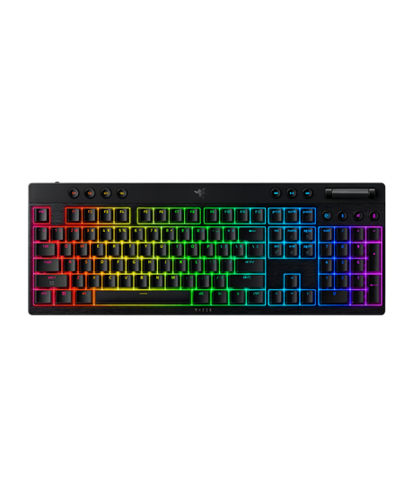 Razer | BlackWidow V4 Low-profile HyperSpeed | Gaming Keyboard | Wireless | US | Yellow Linear