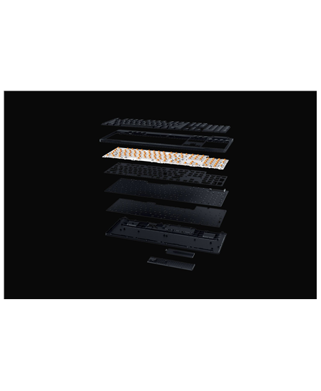 Razer | BlackWidow V4 Low-profile HyperSpeed | Gaming Keyboard | Wireless | US | Yellow Linear