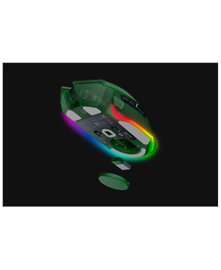 Razer | Basilisk V3 Pro 35K | Gaming Mouse | Wireless/Wired | Phantom Green Edition