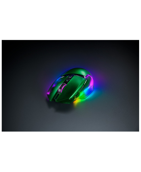 Razer | Basilisk V3 Pro 35K | Gaming Mouse | Wireless/Wired | Phantom Green Edition