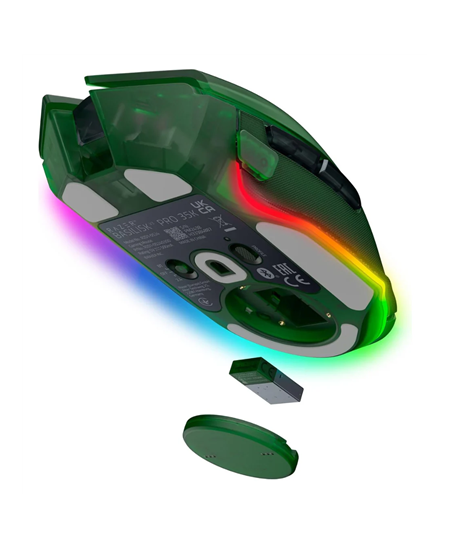 Razer | Basilisk V3 Pro 35K | Gaming Mouse | Wireless/Wired | Phantom Green Edition