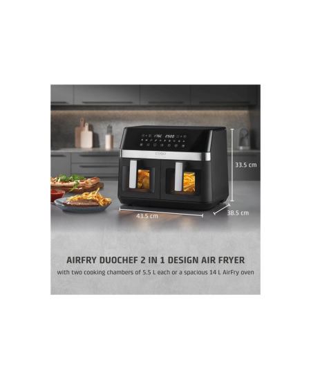 Caso Air Fryer | DuoChef | Power 2200 W | Capacity 14 L | Black