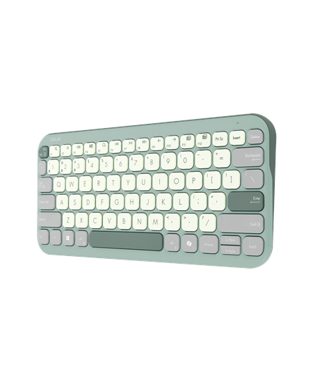 Asus Marshmallow KW100 | Keyboard | Wireless | US International | Green Tea Latte