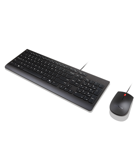 Lenovo Essential Wired Combo Keyboard and Mouse | Keyboard and Mouse Set | Wired | Mouse included | Nordic | Black