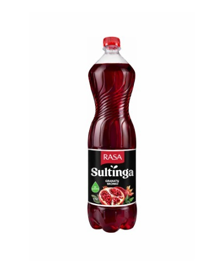 Negazuotas gaivusis gėrimas RASA, granatų skonio su sultimis, 1,5 l