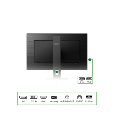 Philips | 272B1G/00 | 27 " | IPS | 16:9 | 75 Hz | 4 ms | 1920 x 1080 pixels | 250 cd/m² | HDMI ports quantity 1 | Black
