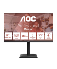 AOC | U27E4CV | 27 " | IPS | UHD | 16:9 | 60 Hz | 4 ms | 3840 x 2160 pixels | 400 cd/m² | HDMI ports quantity 2 | Black