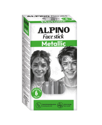 Kreidutės grimui ALPINO Face stick Metallic sidabro sp. 6 vnt.