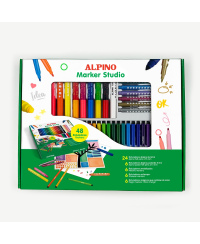 Rinkinys kūrybai ALPINO Marker studio 48 vnt.