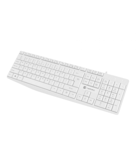 Natec Keyboard Nautilus NKL-1951 Wired, US, USB Type-A, White