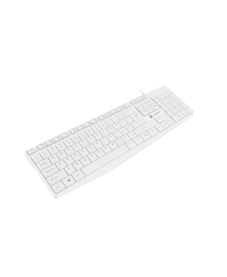Natec Keyboard Nautilus NKL-1951 Wired, US, USB Type-A, White
