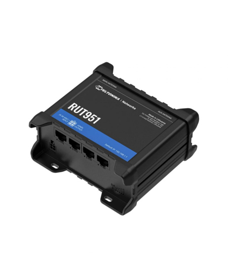 Industrial Cellular router | RUT951 | 802.11n | 10/100 Mbit/s | Ethernet LAN (RJ-45) ports 4 | Mesh Support No | MU-MiMO No | 2G