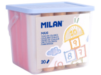 Kreida MILAN Maxi, stačiakampiame kibirėlyje, 20 spalvų